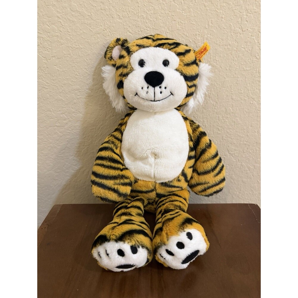 Steiff Soft Cuddly Friends Toni Tiger Plush 16” Stuffed Animal 066146 NWT